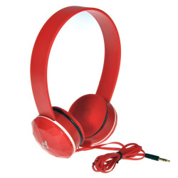Casque Headphone Stéréo Rouge pour Smartphone Apple, Sony, Samsung, Wiko