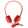 Casque Headphone Stéréo Rouge pour Smartphone Apple, Sony, Samsung, Wiko