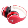 Casque Stéréo Sans Fil Bluetooth Son Surround Haute Qualité avec Micro - Rouge