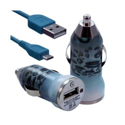 Chargeur maison + allume cigare USB + câble data CV08 pour LG X Mach, X Fast, X Power