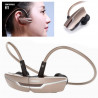 Ecouteurs Oreillettes Bluetooth Sport Sans fil Haute Qualité Micro pour Smartphones - Marron