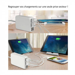 Chargeur Secteur 6 ports USB pour Apple iPhone 5, iPhone 5S, iPhone 5C iPhone SE