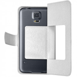 Housse Etui S-View Universel XL Couleur Blanc pour Smartphone