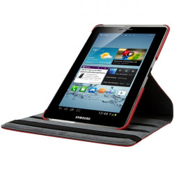 Etui Pour Samsung Galaxy Tab 2 10.1 P5100 Avec Rotation 360° Couleur Rouge 