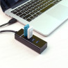 Hub 4 Ports USB 3.0 Rapide avec Câble Intégré, Extension USB pour Ordinateur, PC