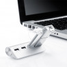 Hub Extension de 4 Ports USB avec Câble Intégré, Finition Aluminium pour Mac, PC