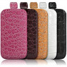 Housse Coque Etui Pochette Style Croco Couleur Noir pour Wiko Cink Slim / Slim 2