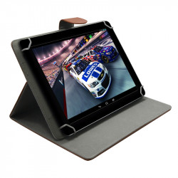 Housse Etui Universel M Support Marron pour Tablette Acer Iconia Tab 8