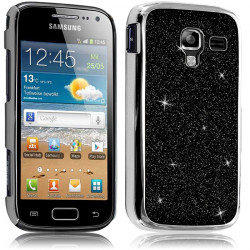 Coque Rigide pour Samsung Galaxy Ace 2 Style Paillette Couleur Noir