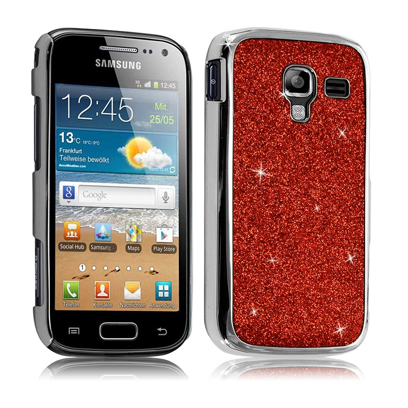 Coque Rigide pour Samsung Galaxy Ace 2 Style Paillette Couleur Rouge