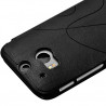 Etui Porte Carte pour HTC One M8 couleur Noir + Film de Protection