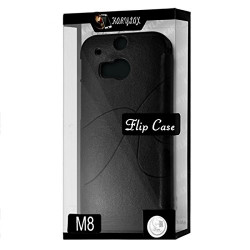 Etui Porte Carte pour HTC One M8 couleur Noir + Film de Protection