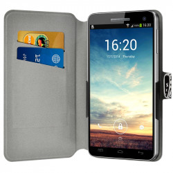 Housse Etui Porte-Carte Support Universel S Motif pour Archos 45b Helium 4G