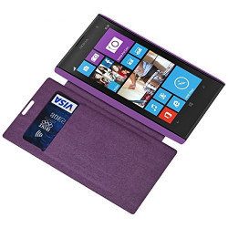 Etui Porte Carte pour Nokia Lumia 1020 couleur Violet + Film de Protection