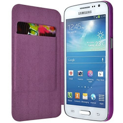 Etui à rabat latéral et porte-carte pour Violet Samsung Galaxy Express 2 + Film de Protection