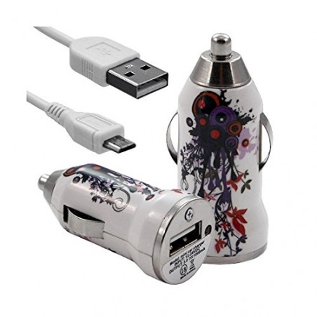 Chargeur Auto Voiture sur Allume-cigare Motif HF12 pour Smartphone Haier Voyage G30, G31