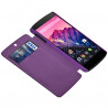 Etui à rabat latéral et porte-carte Violet pour LG Google Nexus 5 + Film de Protection