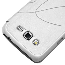 Coque Housse Etui à rabat latéral et porte-carte pour Samsung Galaxy Grand 2 (G7105) + Film de Protection