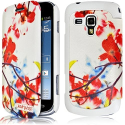 Coque Housse Etui à rabat latéral et porte-carte pour Samsung Galaxy Trend Plus avec motif KJ12 + Film de Protection