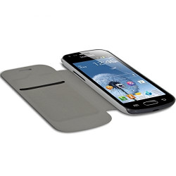 Coque Housse Etui à rabat latéral et porte-carte pour Samsung Galaxy Trend Plus avec motif KJ22 + Film de Protection