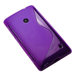 Housse Etui Coque S-Line couleur Violet pour Nokia Lumia 520 + Film de Protection