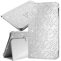 Housse Etui Universel Style Diamant Couleur Blanc pour Tablette Apple iPad Mini 3 7"