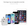 Chargeur Secteur 4 ports USB 40W pour Smartphone Apple, Samsung, Sony, Wiko