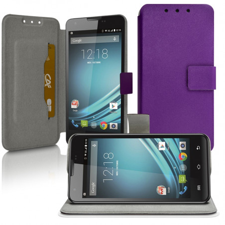 Etui Porte-Carte Support Universel M Violet pour Lenovo A Plus