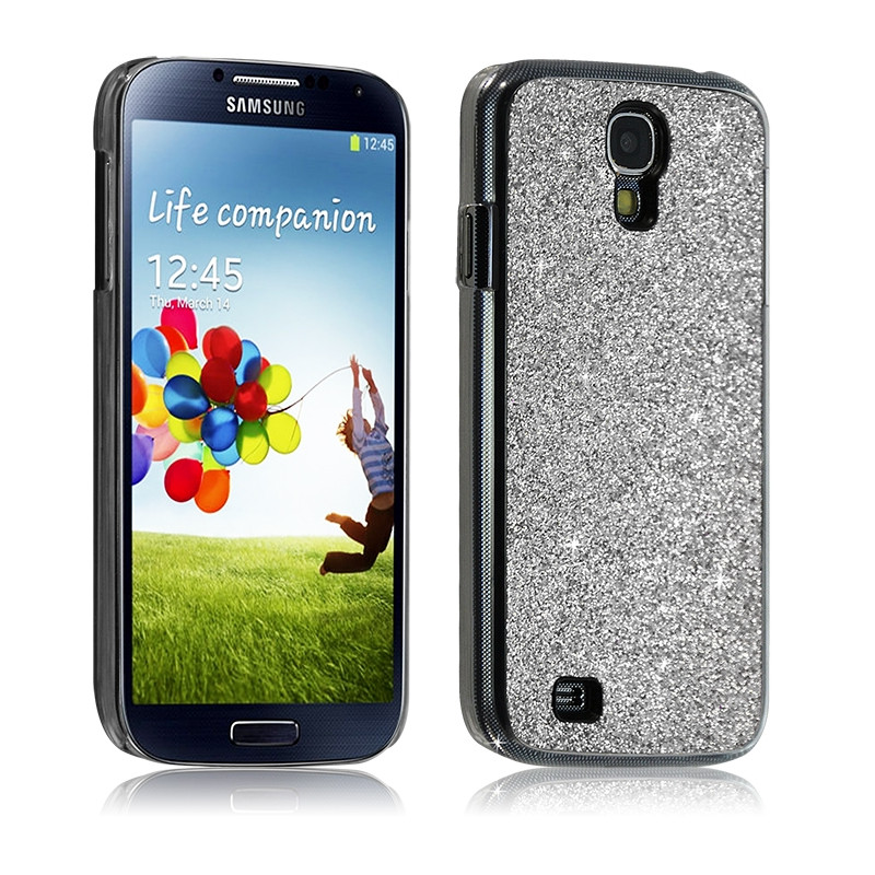 Housse Etui Coque Rigide pour Samsung Galaxy S4  Style Paillette Couleur Argent