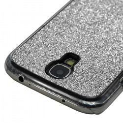 Housse Etui Coque Rigide pour Samsung Galaxy S4  Style Paillette Couleur Argent