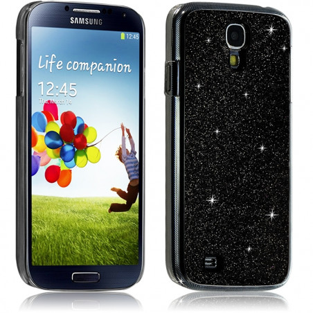 Housse Etui Coque Rigide pour Samsung Galaxy S4  Style Paillette Couleur Noir