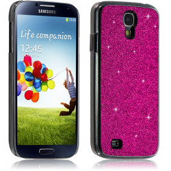 Housse Etui Coque Rigide pour Samsung Galaxy S4  Style Paillette Couleur Rose Fushia