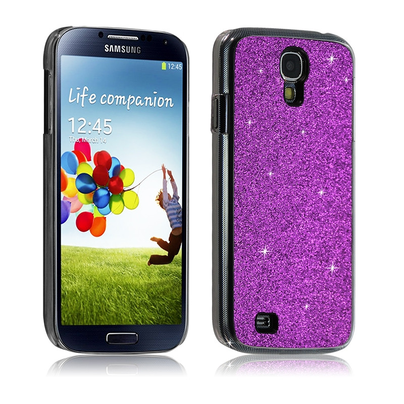 Housse Etui Coque Rigide pour Samsung Galaxy S4  Style Paillette Couleur Violet