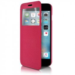 Housse Coque Etui à Fenêtre Couleur Rose Fushia pour Apple iPhone 6