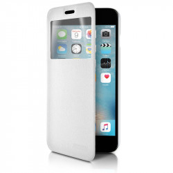Housse Coque Etui à Fenêtre Couleur Blanc pour Apple iPhone 6