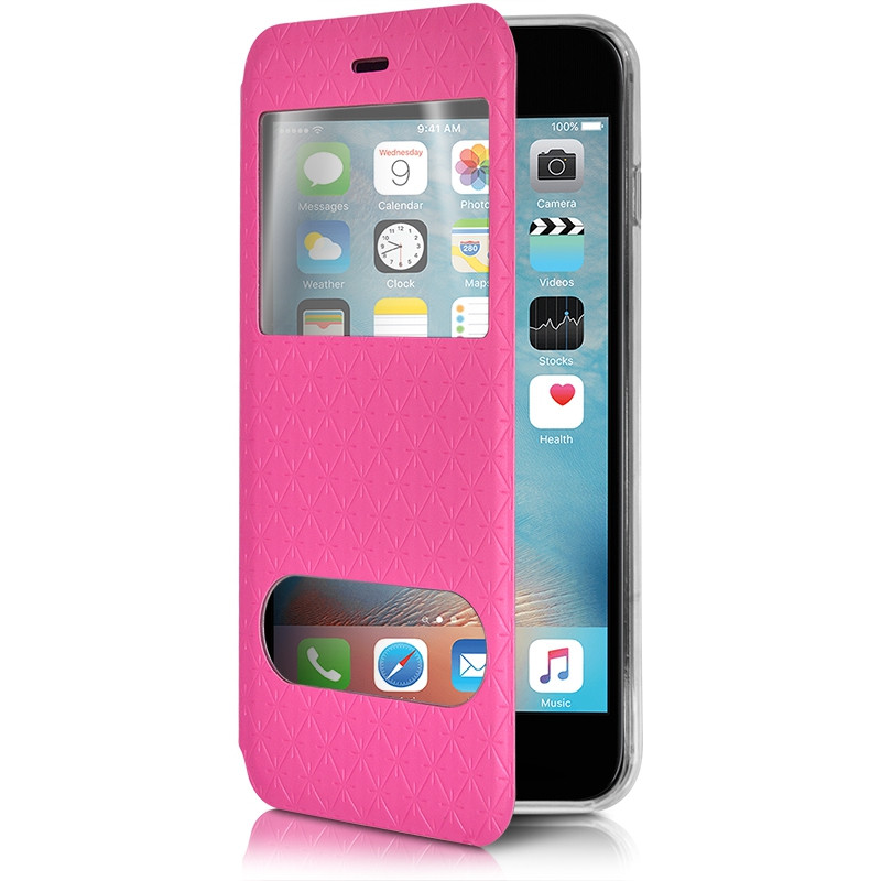 Etui Doube Fenêtre Fonction Support Couleur pour Apple iPhone 6