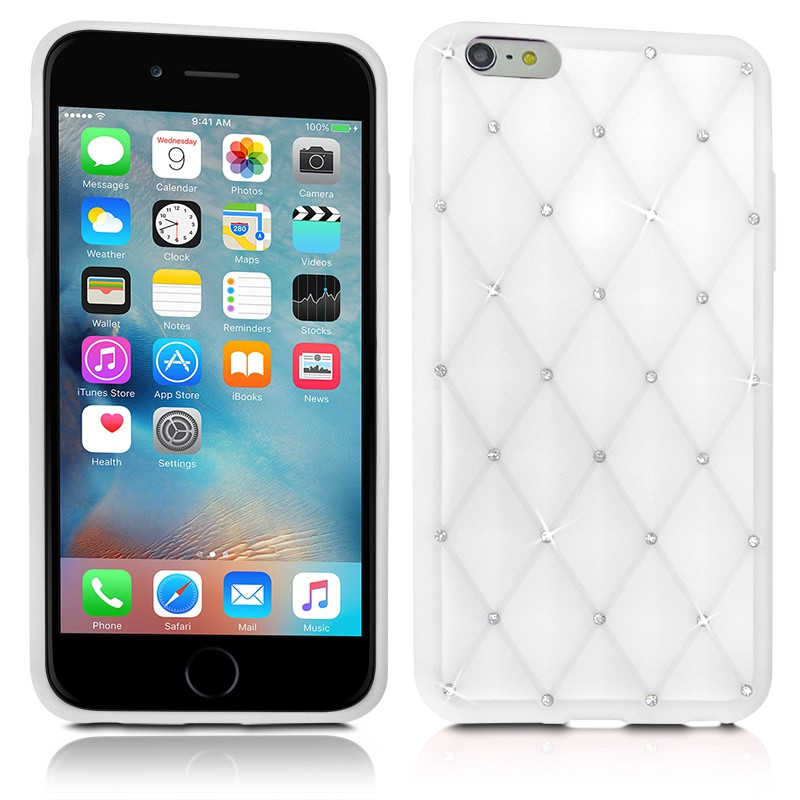 Coque Silicone Style Diamant pour Apple iPhone 6 Plus, iPhone 6S Plus