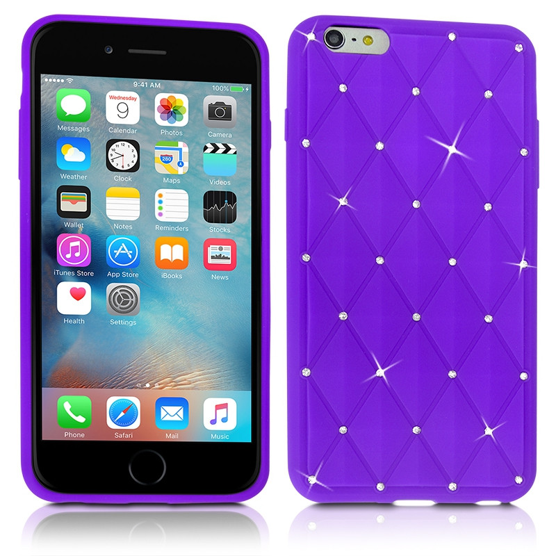 Coque Silicone Style Diamant pour Apple iPhone 6 Plus, iPhone 6S Plus