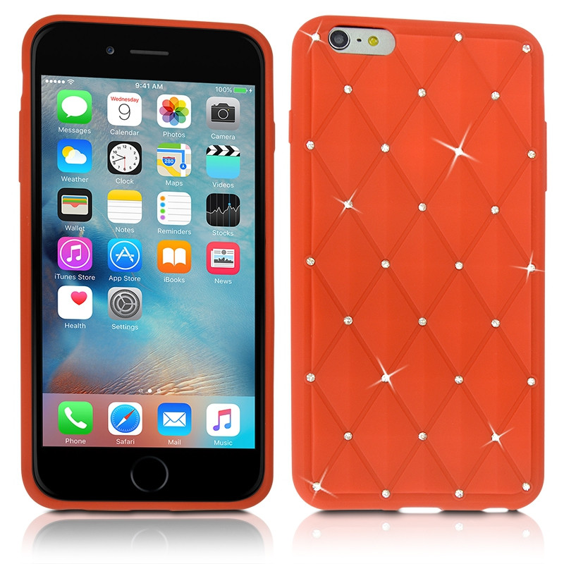 Coque Silicone Style Diamant pour Apple iPhone 6 Plus, iPhone 6S Plus