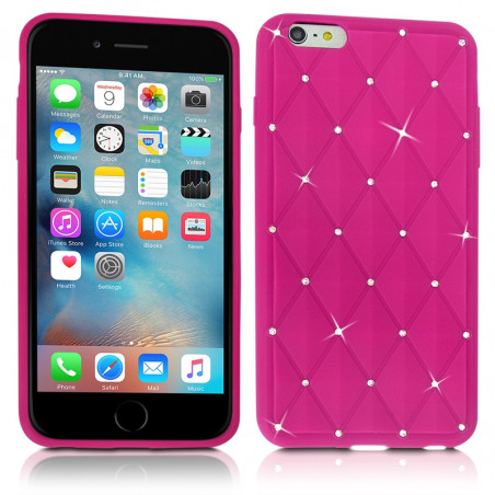 Coque Silicone Style Diamant pour Apple iPhone 6 Plus, iPhone 6S Plus