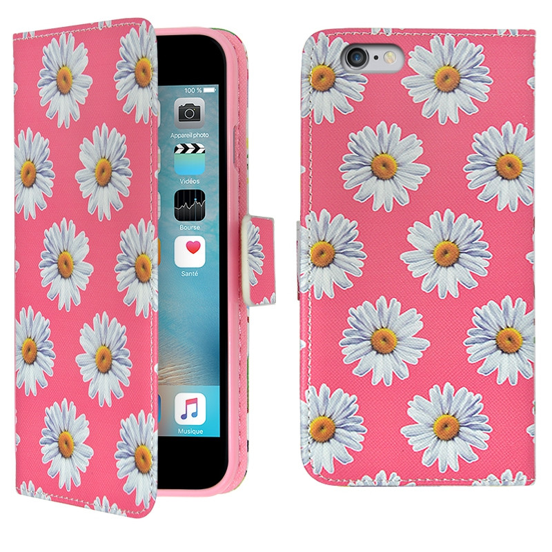 Etui Portefeuille et Support Motif KJ42 pour Apple iPhone 6, iPhone 6S