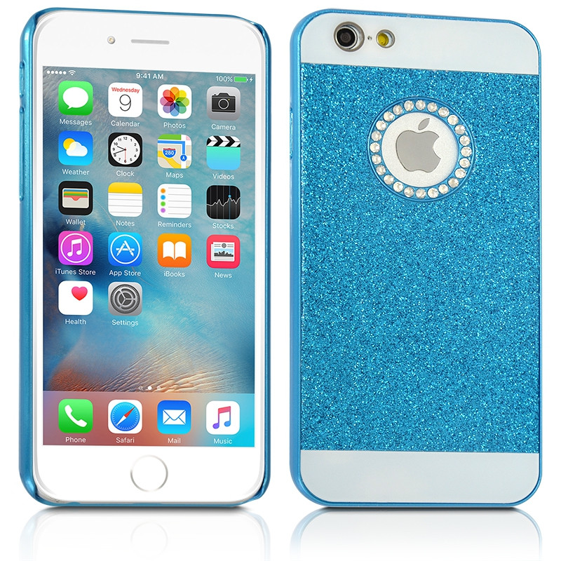 Coque Rigide Style Paillette Couleur Turquoise pour Apple iPhone 6