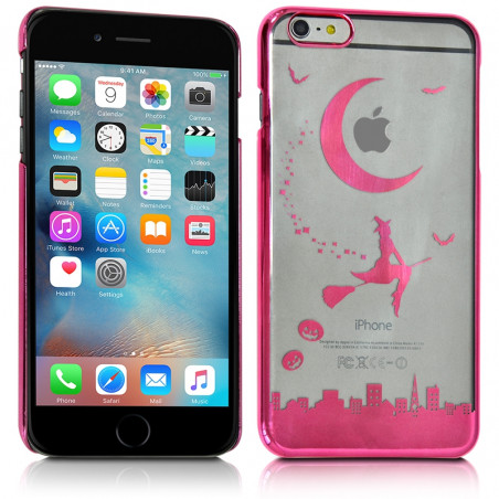 Coque Rigide Translucide Motif Couleur Rose Chromé pour Apple iPhone 6 Plus