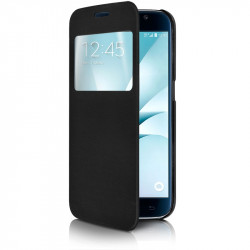 Housse Coque Etui S-View Fonction Support Couleur marron pour Samsung Galaxy S6  