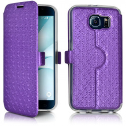 Housse Coque Etui S-View Fonction Support Couleur or pour Samsung Galaxy S6 
