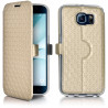 Coque Etui Rabat latéral Fonction Support couleur blanc pour Samsung Galaxy S6 