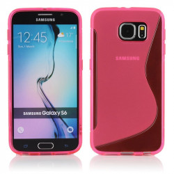 Coque Semi rigide S-Line couleur rose pour Samsung Galaxy S6