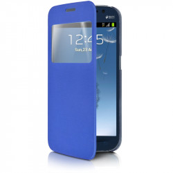  Coque Etui S-View couleur bleu pour Samsung Galaxy S6 