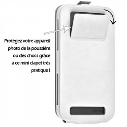 Etui Coque Silicone S-View blanc Universel XL pour Polaroid ZGP Pro 5083