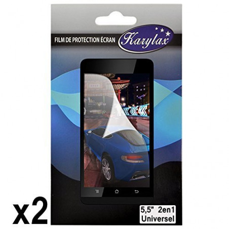 Pack de 2 Films de Protection à découper Universel L pour Wileyfox Swift 2